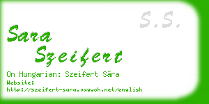 sara szeifert business card