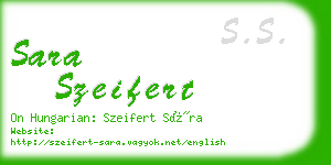sara szeifert business card